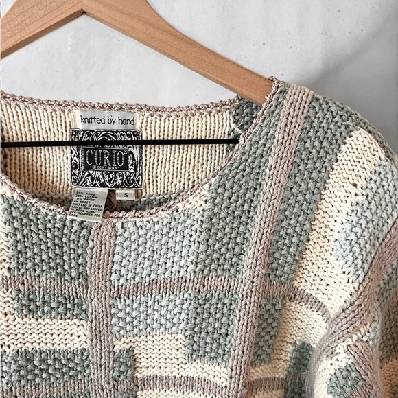 Vintage Anthropologie Curio Women's Chunky Hand Knitted Sweater - Picture 2 of 7